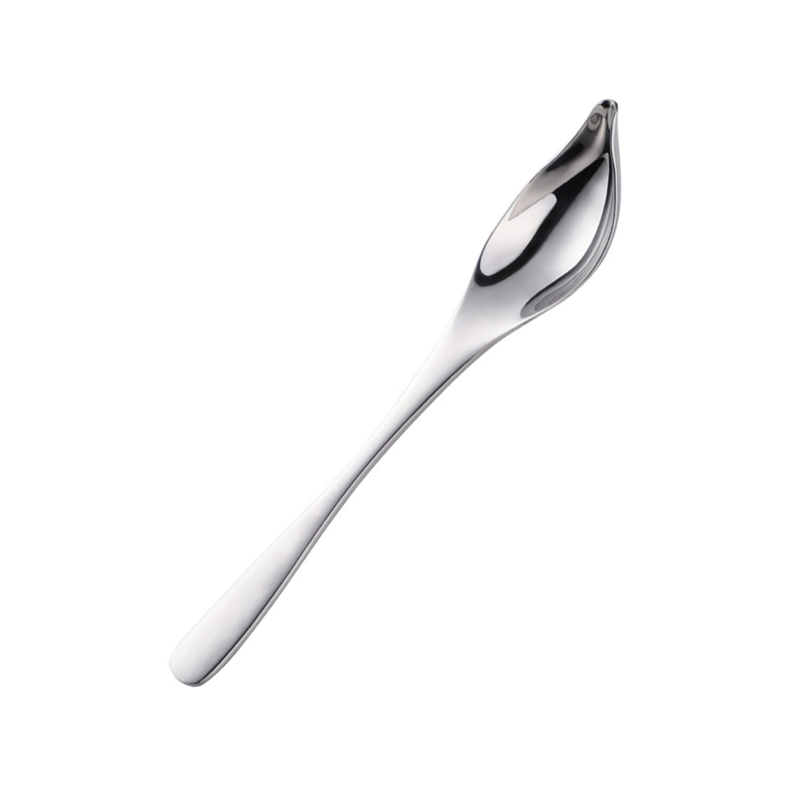 Bothyi - Saucier Spoon Honey Sauce Cucharas De Metal Para El Hogar Restaurante Platos Decorativos Plata