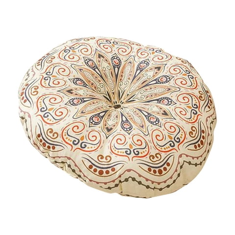 Ioensy - Cojín De Suelo Redondo Cojín Ligero Circular Para Dormitorios Balcones Jardín Blanco