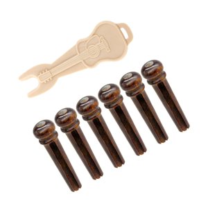 Magideal - 6 Pines De Puente, Clavos De Cuerda Fija Para Guitarra, Accesorios Para Guitarra Folclórica Acústica, Pines De Puente De Guitarra Acústica Portátiles