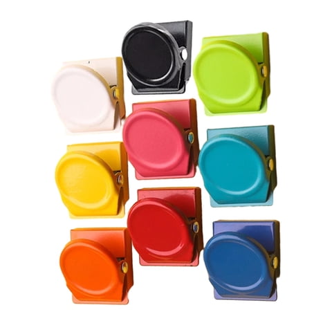 Magideal - 9 Piezas Clips Magnéticos Imanes De Nevera Para Pizarra Blanca Hogar Cocina Aula