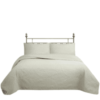 Genérico - Cubrecama Quilt Reversible 1 5 Plazas Beige Wonder Collection Martiné