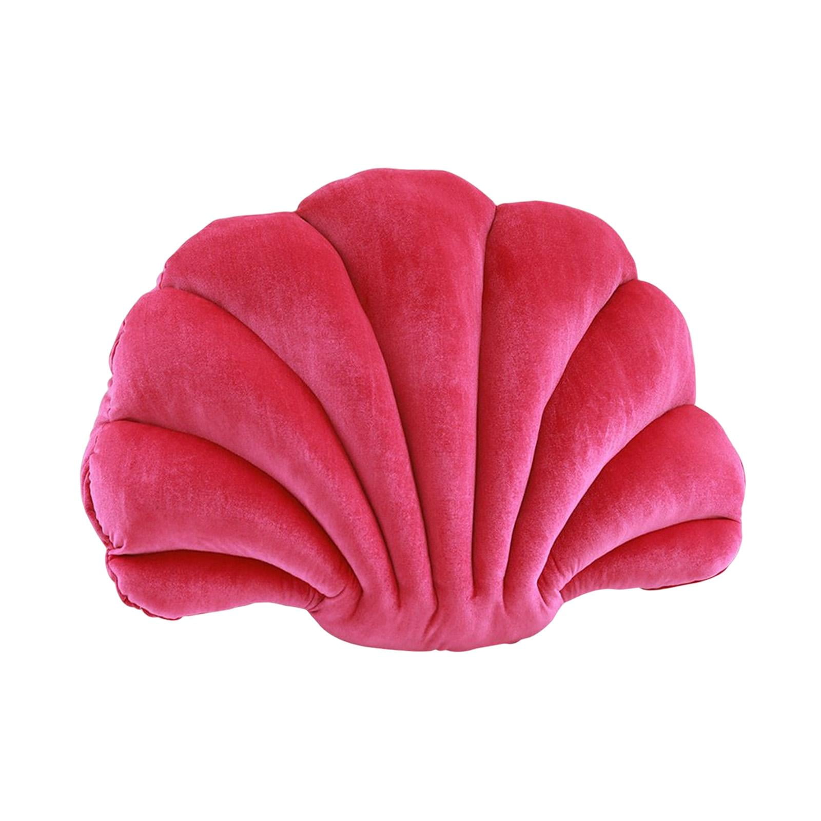 Magideal - Almohada De Concha De Mar, Cojín Para Silla, Cojín De Coche Relleno Firme, Decoración Para Dormitorio, Habitación, Regalo De Inauguración De La Casa, Rosa Roja