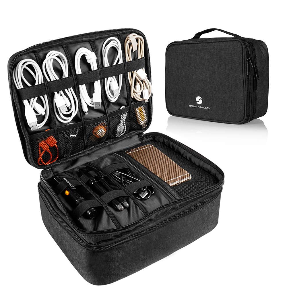 Organizador De Viaje Para Electrónica Orient Famulay Impermeable Negro