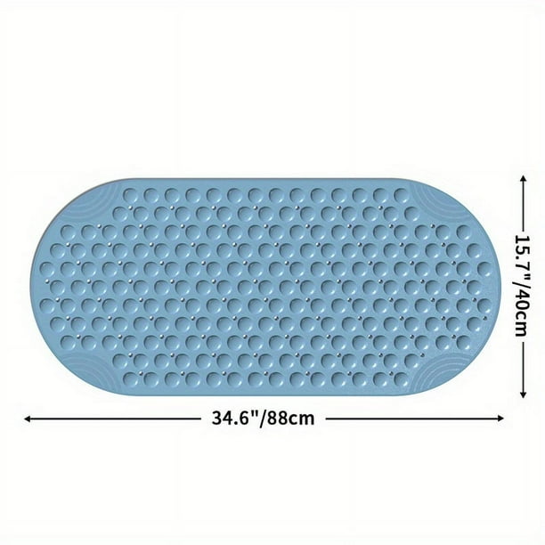 1pc Non Slip Bathtub Mat, Massage Foot Pad For Bathroom, Washable Shower Floor Mats With Suction Cup For Bathroom Bath Tub, 15.7" X 34.6", Bathroom Supplies