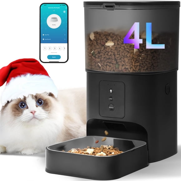 Comedero Automático para Gatos ANDOLL HOME 4L WiFi Voz 10 Comidas