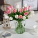 thumbnail image 3 of JUSTOYOU Paquete de 10 tulipanes artificiales de látex de PU de tacto real, tulipanes falsos, ramos de flores, arreglos florales para el hogar, la habitación, la boda, el ramo, la fiesta, la decoració, 3 of 5