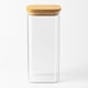 thumbnail image 2 of Frasco Hermetico Cuadrado 1400mL Vidrio 15cm Con Tapa Bambú, 2 of 3