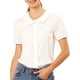 thumbnail image 1 of INSPIRE CHIC Camisa Suave con Cuello de Muñeca Vintage para Mujer M Blanca, 1 of 8