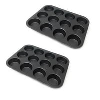 Genérico - Pack X2 Moldes 12 Cupcakes Molde Cupcake Molde Muffin Gris