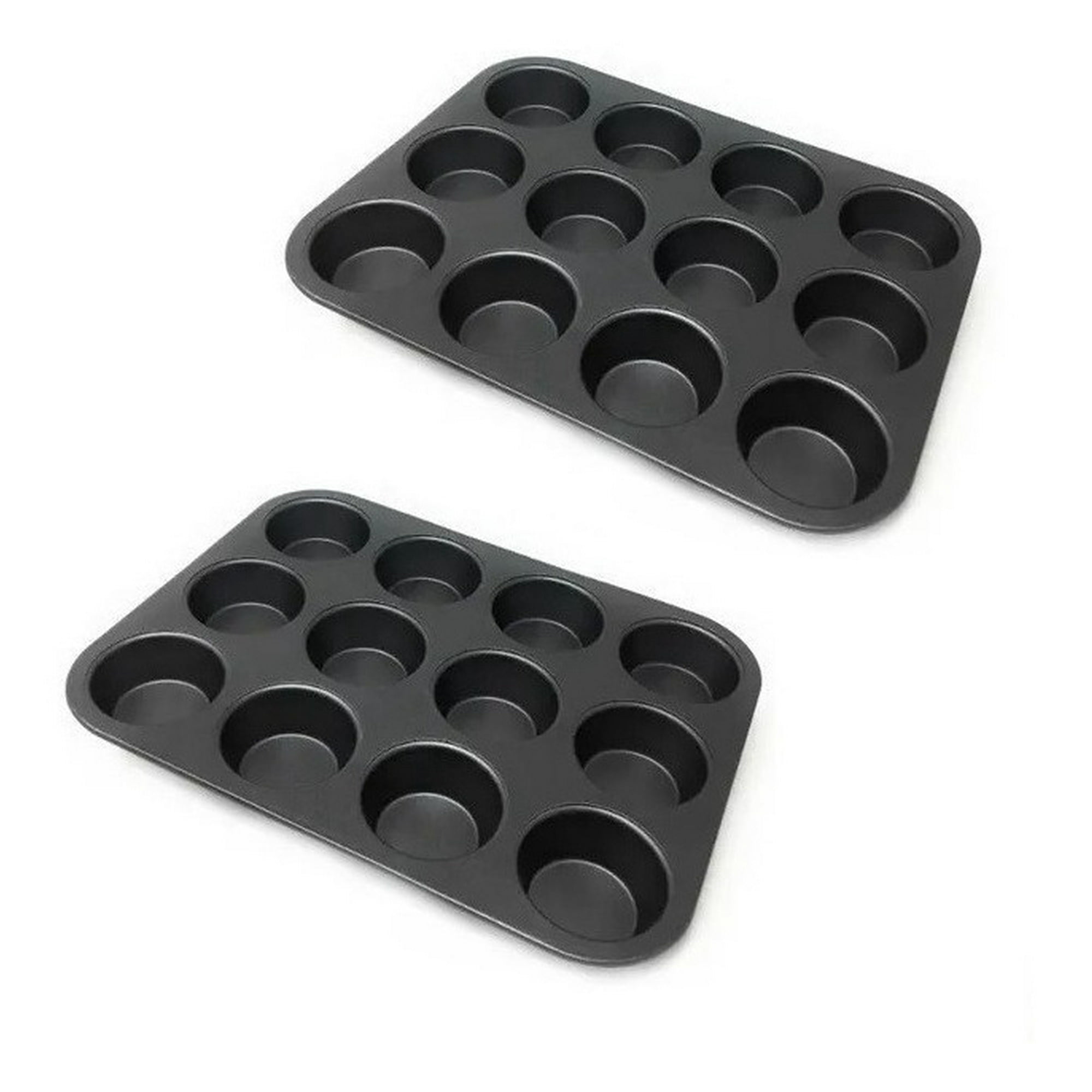Genérico - Pack X2 Moldes 12 Cupcakes Molde Cupcake Molde Muffin Gris