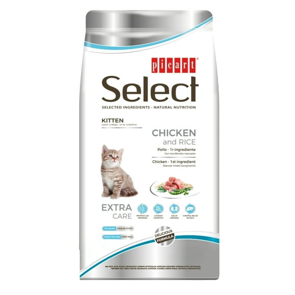 Select Para Gatitos Pollo Y Arroz 2 Kg.