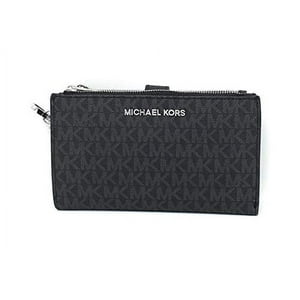 Billetera Michael Kors Jet Set Double Zip Wristlet Pvc Black