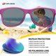 thumbnail image 3 of Anteojos de Sol RIVBOS para Niños Polarizados con Protección UV Rosados, 3 of 6