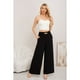 thumbnail image 3 of Pantalon Palazzo Algodon Mujer Tipo Lino Bota Ancha Hebilla 3006, 3 of 3