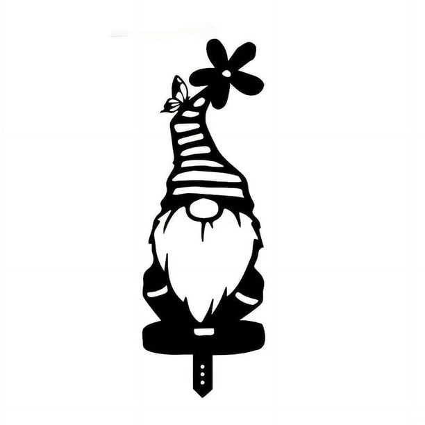 1pc, Garden Gnomes, Sanyi Gnomes Garden Decorations For Yard, Large Garden Stakes Decorative, Hollow Out Silhouette Metal Garden Decor For Lawn, Metal Yard Art,1pc Festive Acrylic Christmas Ornament