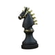 thumbnail image 2 of Estatua De Piezas De Ajedrez Con Resina De Pintura Dorada, Regalo Para Escritorio, Sala De Estar, Oficina, Forma De Caballo Negro, 2 of 5