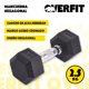 thumbnail image 2 of Mancuerna Hexagonal 2.5kg Acero y Caucho Overfit Pack X2, 2 of 3