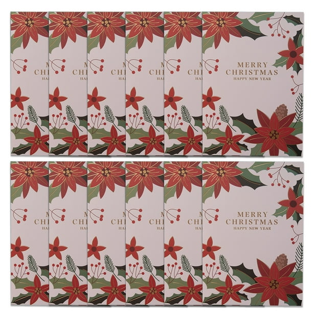 Paquete múltiple de tarjetas navideñas en caja, tarjetas de invierno, tarjetas navideñas