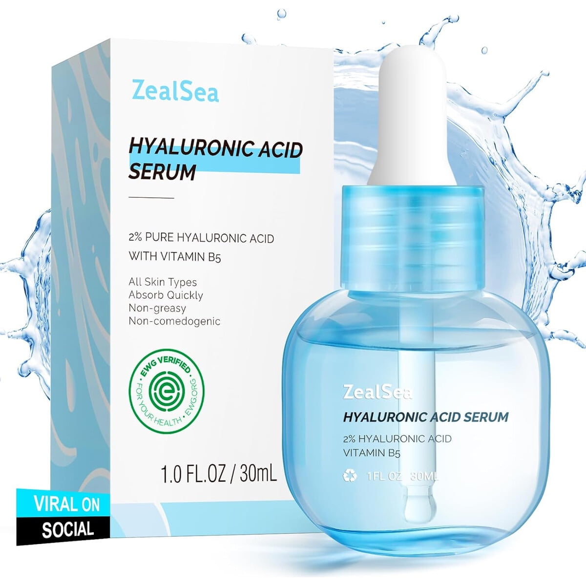 Sérum Ácido Hialurónico Zealsea 2 B5 30ml Hidratante Facial