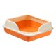 thumbnail image 1 of Caja De Arena Para Gatos Semicerrada Con Aumento, Orinal, Inodoro, Antisalpicaduras, Portátil, Naranja, 1 of 5