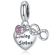 thumbnail image 1 of Charm Amor Hermanas Infinito en Plata 925, 1 of 2