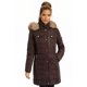 thumbnail image 1 of Abrigo Michael Kors Invierno Con Capucha Chocolate Mujer, 1 of 5