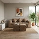 thumbnail image 1 of Living Vera 3 cuerpos + 2 pouf Tela Beige, 1 of 2