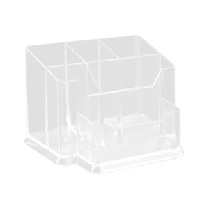 Bothyi - Tarjetero Para Escritorio, Exhibición Acrílica, Reuniones, Tarjetas De Nombre Para El Hogar, Soporte Con 5 Ranuras, 14X10X9Cm