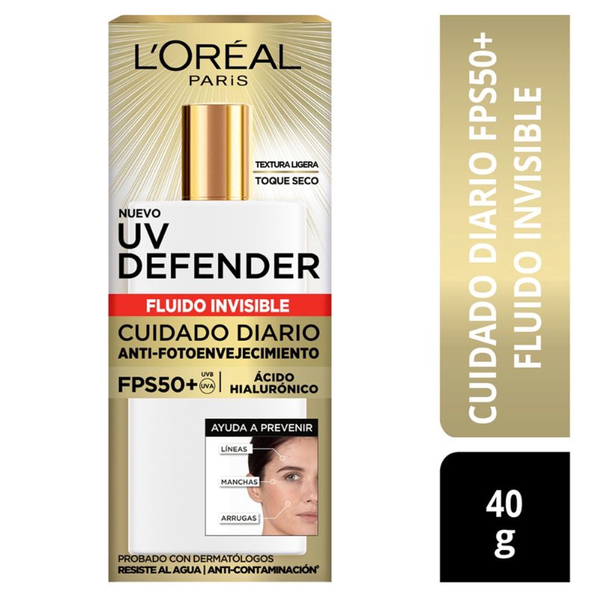 Fluido Invisible L'oreal Paris Uv Defender 40g