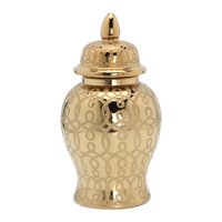 Magideal - Moderno Tarro De Cerámica Para Jengibre Con Tapa, Tarro De Almacenamiento De Porcelana, Jarrón De Brotes, Contenedores Para Arreglos Florales, Centro 31X15Cm