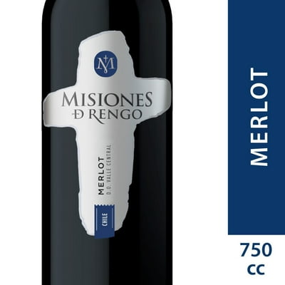 Vino Tinto Merlot Botella 750 Cc Misiones De Rengo
