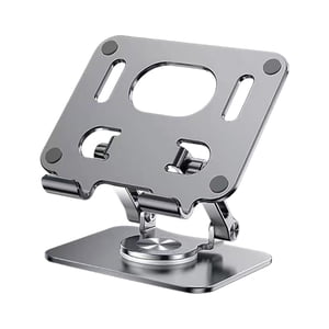 Magideal - Soporte Plegable Para Tableta Soporte Para Portátil Soporte Para Teléfono Celular Estante Artesanía Fina Conveniente Rotación Ajustable De 360 Degree Para Gris