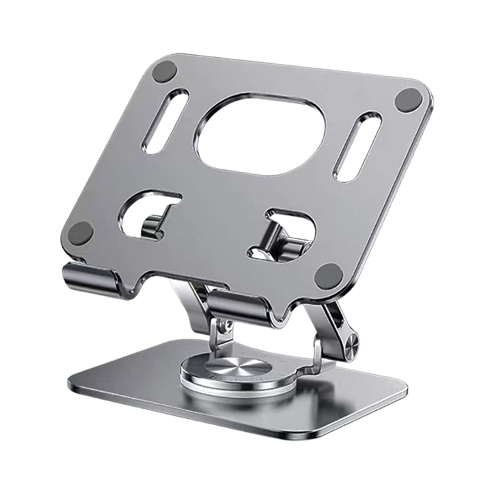 Magideal - Soporte Plegable Para Tableta Soporte Para Portátil Soporte Para Teléfono Celular Estante Artesanía Fina Conveniente Rotación Ajustable De 360 Degree Para Gris