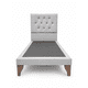 thumbnail image 5 of Cama 1 Plaza Gris Claro Perla Capitone + Colchon Mery Desing, 5 of 9