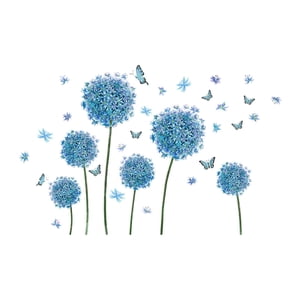 Bothyi - Adhesivo De Pared Autoadhesivo De Diente De León Azul Para Espejos Y Ventanas