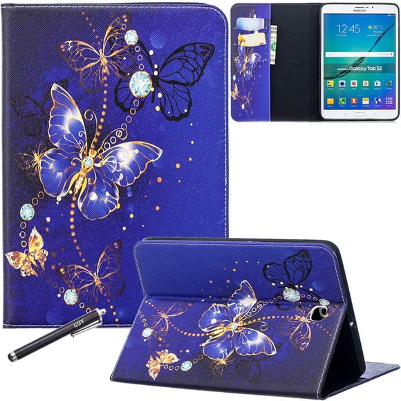 Funda tipo libro de piel sintética Case Newshine para Galaxy Tab S2 9.7