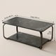 thumbnail image 3 of Mesa De Centro Moderna Minimalista 2 Niveles 100x48x43 Negro, 3 of 8