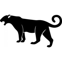 Rienda Libre Graphics - Decomural Roaring Panther Jungle Animals Ws-32904