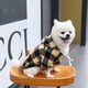thumbnail image 5 of Abrigo de invierno acogedor para perros, chaqueta cortavientos para perros, estilo británico, a cuadros, para clima frío., 5 of 5