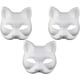 thumbnail image 1 of Máscara de gato, 3 piezas, máscaras Therian, máscaras de gato blancas, máscara de Halloween DIY, medias mascarillas de animales, mascarada, cosplay, fiesta, 1 of 7