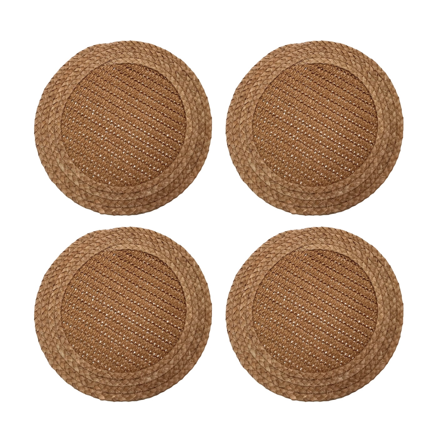 Set 4 Individuales De Yute Doble Trama Corón De Ø35cms Kawi®