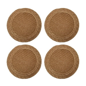 Set 4 Individuales De Yute Doble Trama Corón De Ø35Cms Kawi®