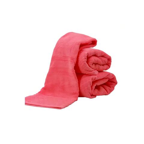 Genérico - Toalla De Cuerpo 70X130 Cm 100% Algodón Color Rosa Liso