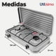 thumbnail image 2 of Cocina Encimera a Gas Licuado 2 Platos Cocinilla Gris, 2 of 6