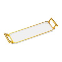 Magideal - Bandeja Para Servir Bandeja De Té Plato Rectangular Para Frutas Secas Bandeja Para Refrigerios De Frutas Bandeja Para Repostería Para Restaurante Mesa 31 Cm X 9 Cm X 35 Cm