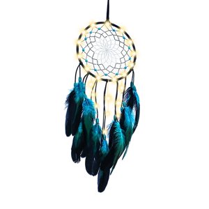 Magideal - De Con Luces De Hadas, Colgantes De Plumas Hechas , Adorno Para Colgar En Para Decoración Para Hogar Del Dormitorio De Con Luz