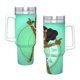 thumbnail image 4 of Super Sema Vaso aislado de acero inoxidable con asa, diseño temático, regalo para familia, amigos y fans; incluye pajita y encaja en el portavasos estándar, 40 oz, 4 of 6