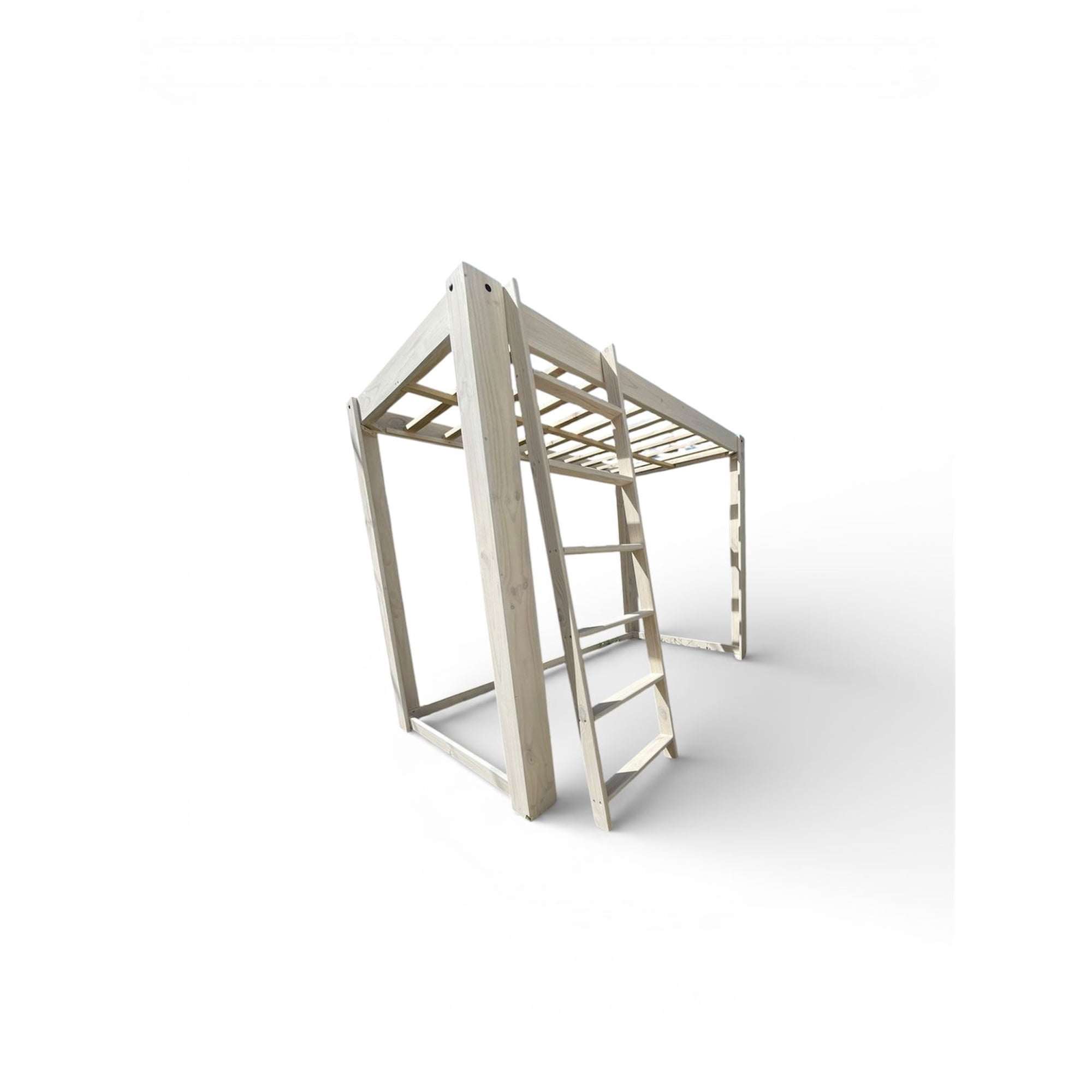 Myr - Cama Alta Con Escalera Desmontable 1 Plaza