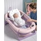 thumbnail image 3 of Bañera Plegable Lila Ergonómica para Bebé con Cojín de Seguridad y Termómetro Digital, 3 of 6