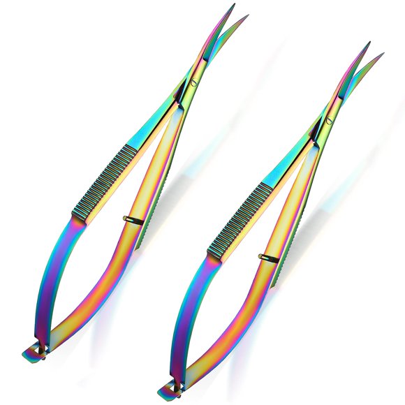 Tijeras Shynai 12 cm Curvas Multicolor (2 unidades)